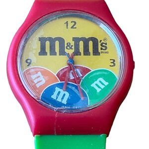 Vintage 90's 1993 M &M Candy Collectors Quartz Wrist‎ Watch Kid Teen Sentimental